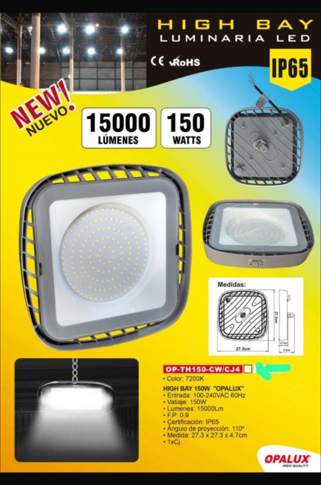 Campana led opalux 150w