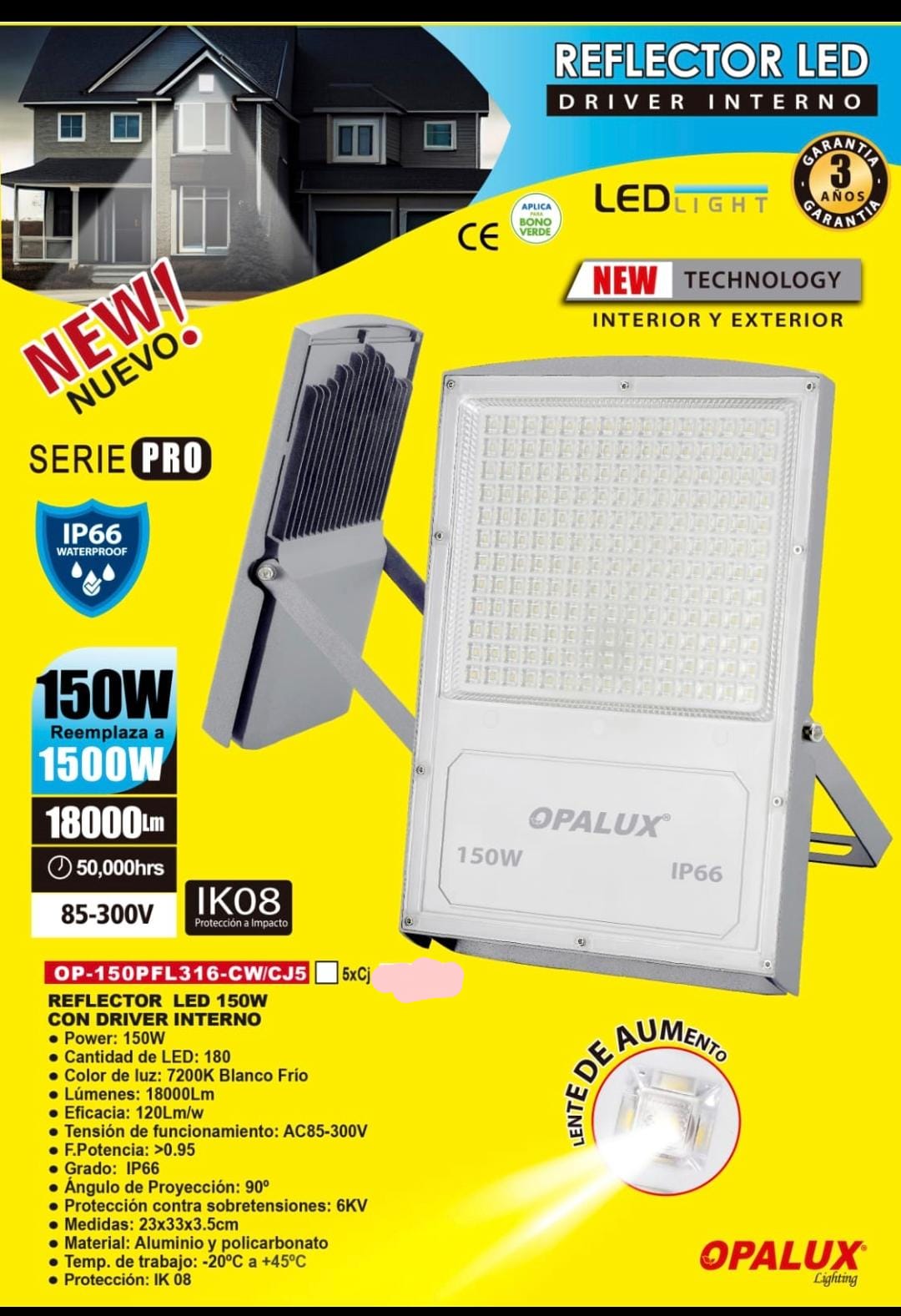 Reflector de 150w serie Pro