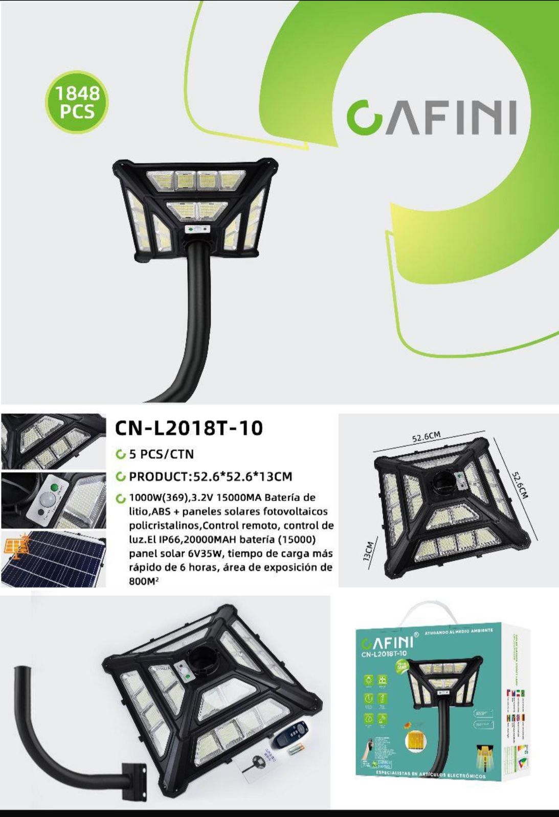 Ujo solar cuadrado 1000w