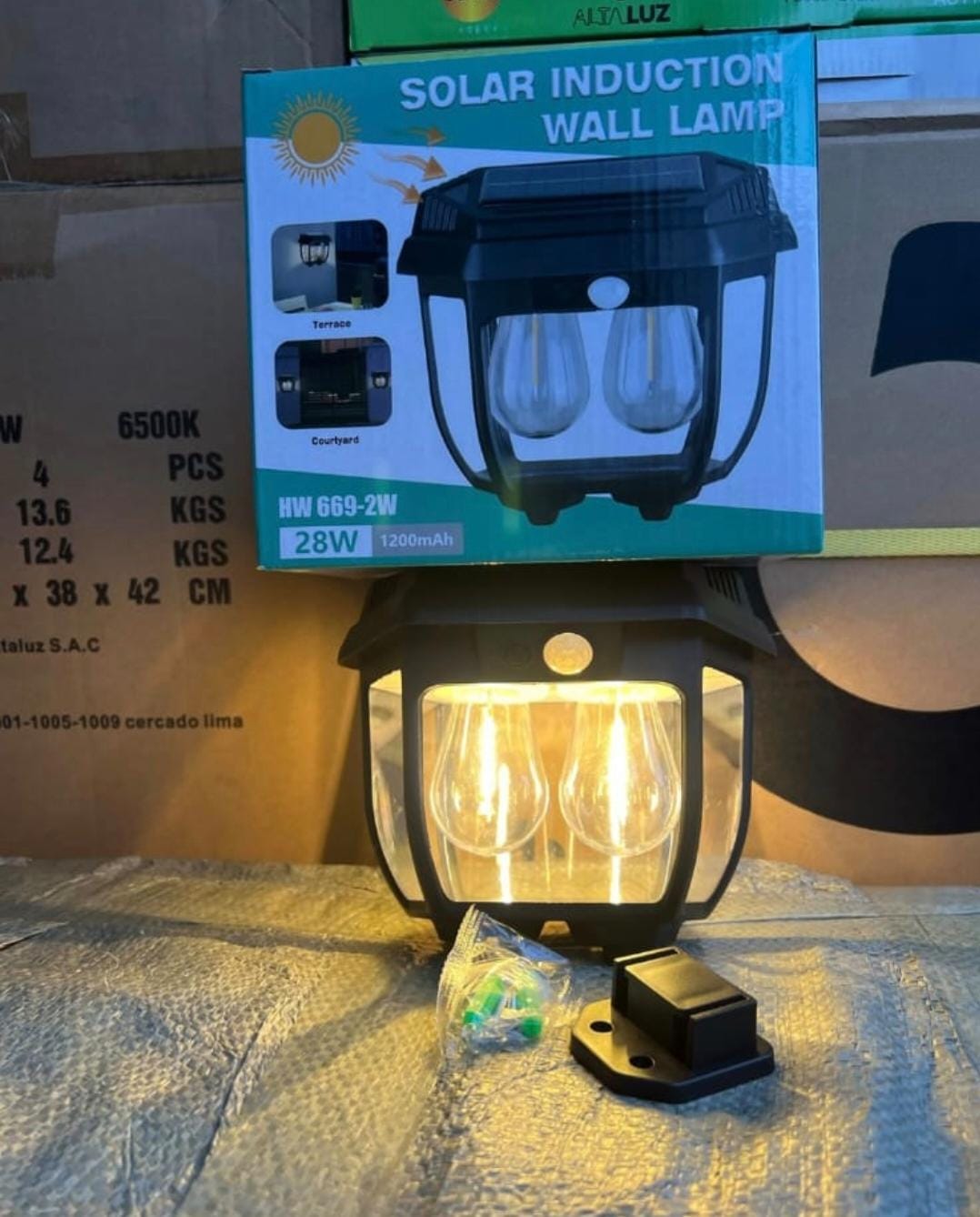 Aplique doble foco solar