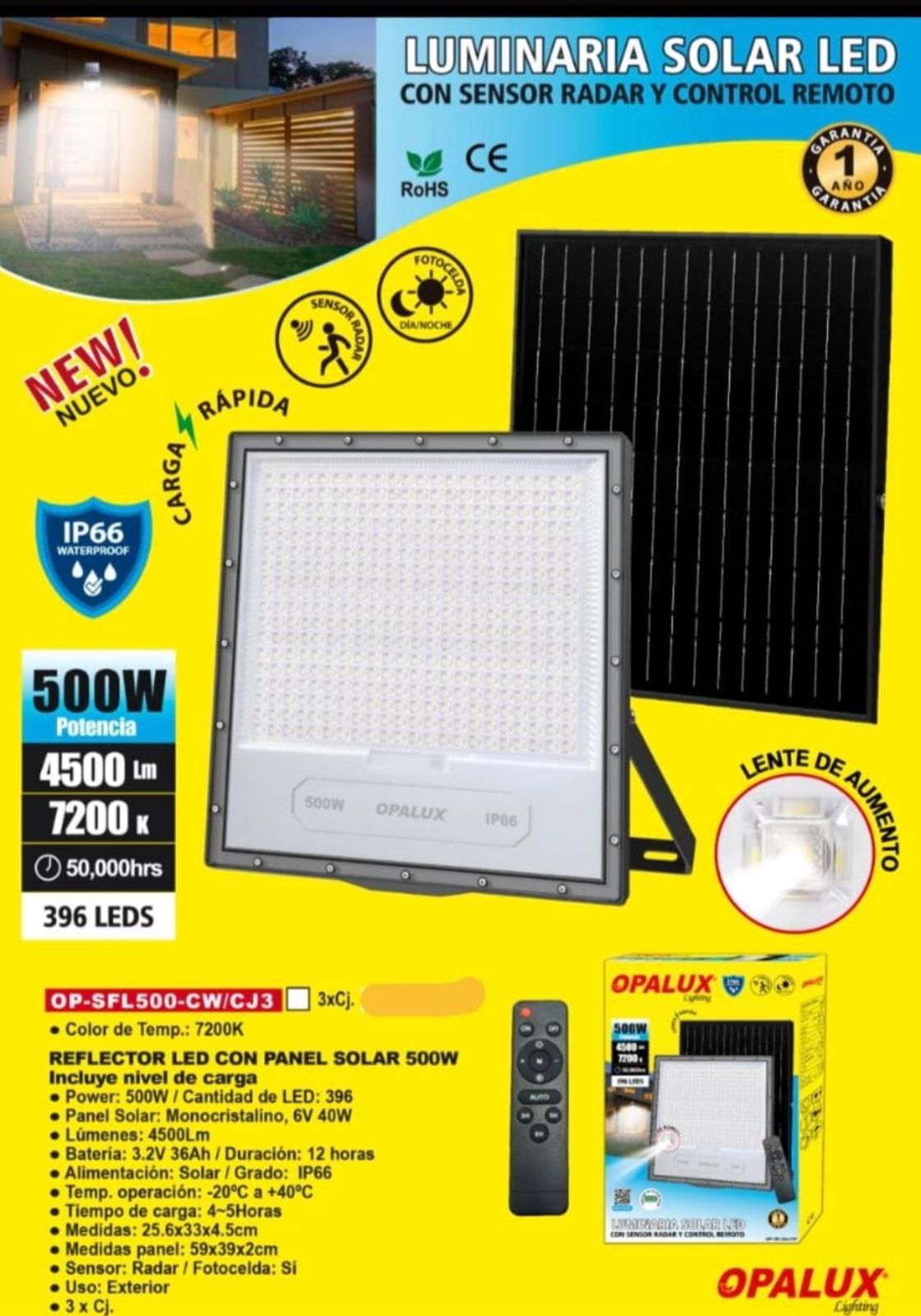 Reflector Solar 500W
